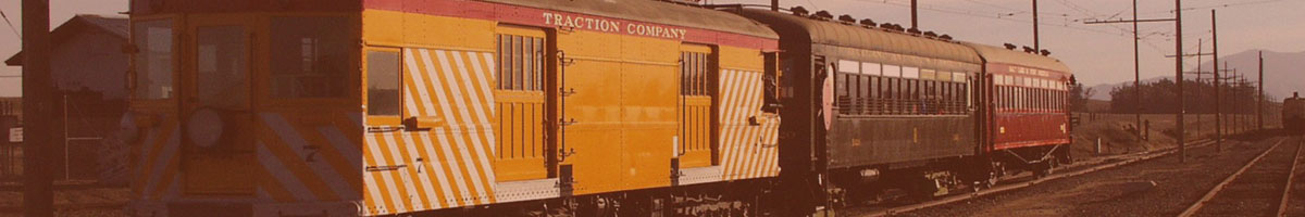western railway museum banner traction company train