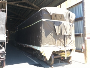 CCT 010 with a tarp over it for protection from the elements. 